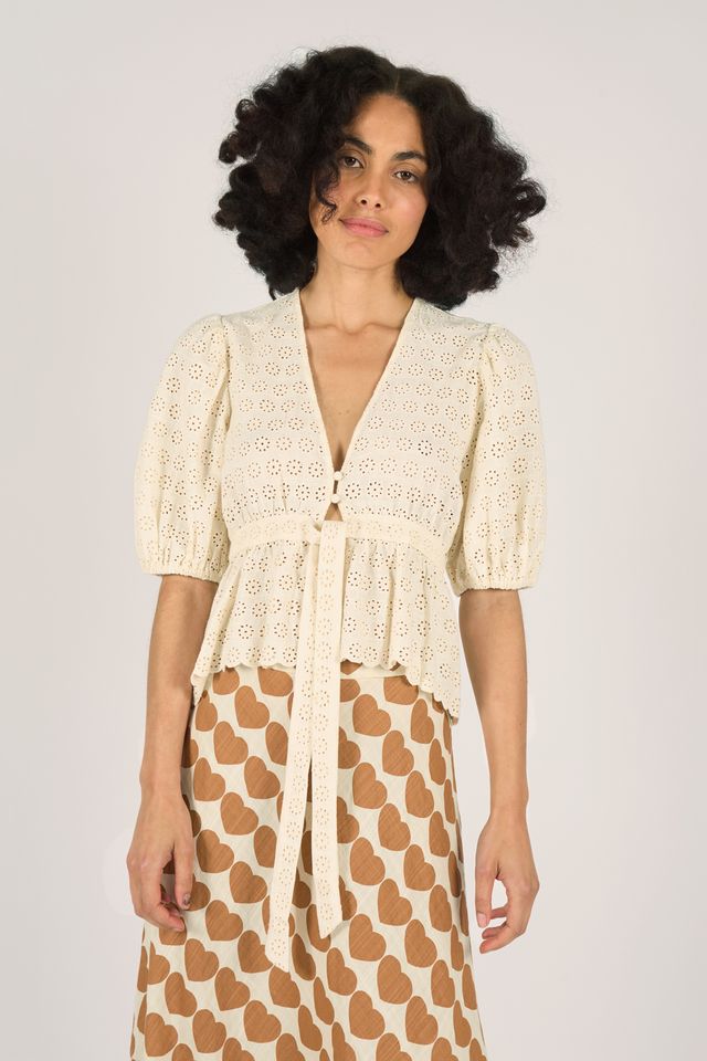 Keepsake Cream Margot Top