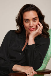 King Louie Marisa Blouse in Allegra Black