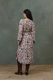 Marti Dress- Cream Bluebell Grove