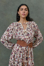 Marti Dress- Cream Bluebell Grove