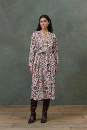 Louise Misha Marti Dress in Cream Bluebell Grove Print