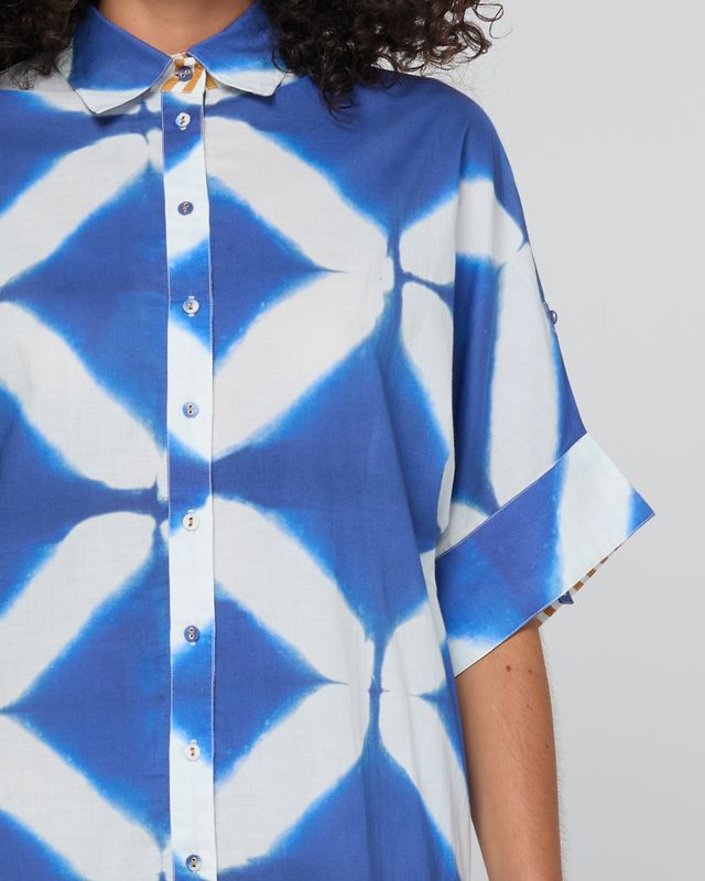 Maui Shirt Dress- Block Print