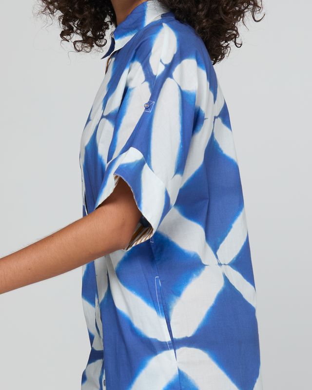 Maui Shirt Dress- Block Print