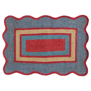 Sage x Clare Melvie Jute Rug in Cerulean