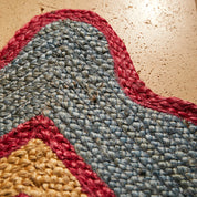 Melvie Jute Mat- Cerulean