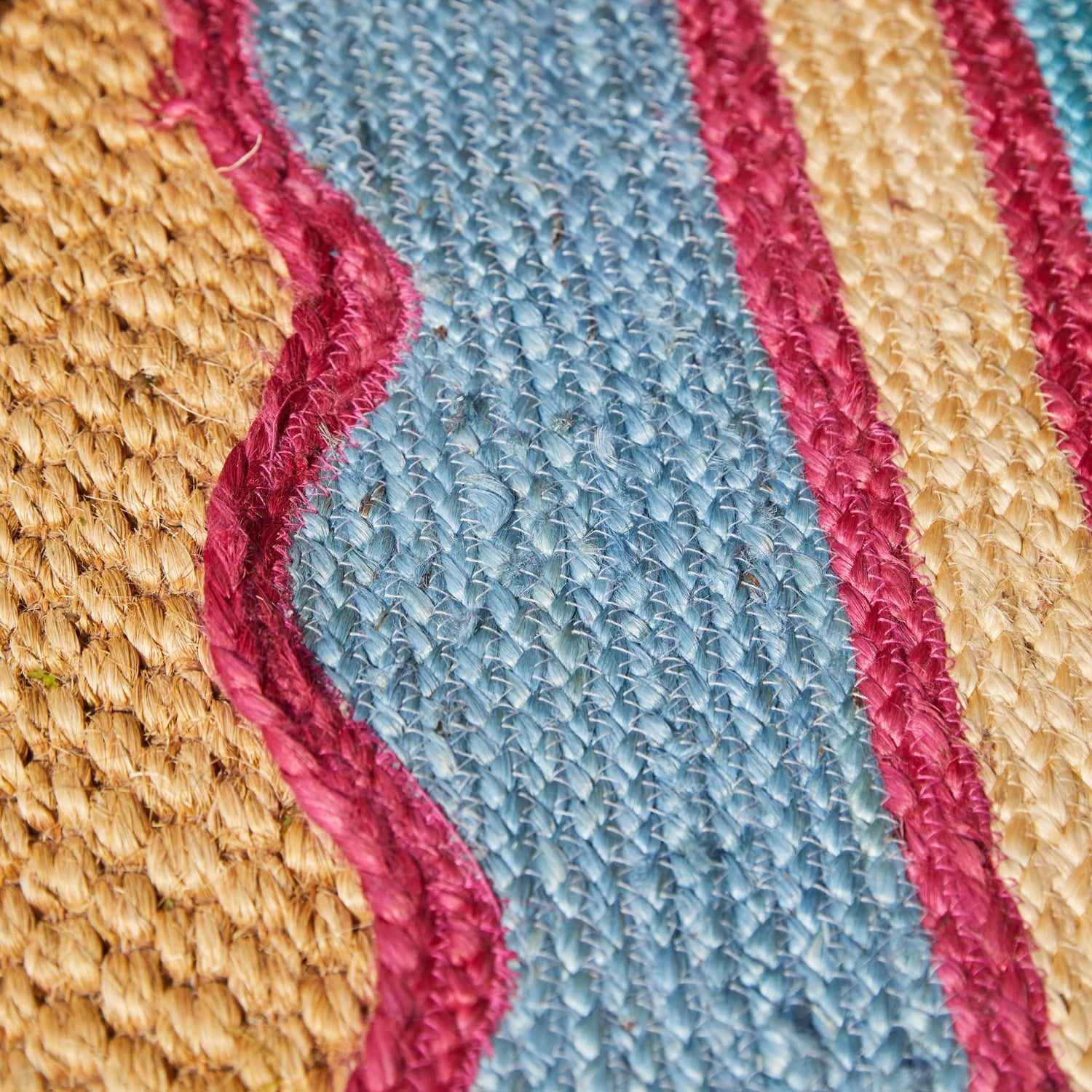 Melvie Jute Mat- Cerulean