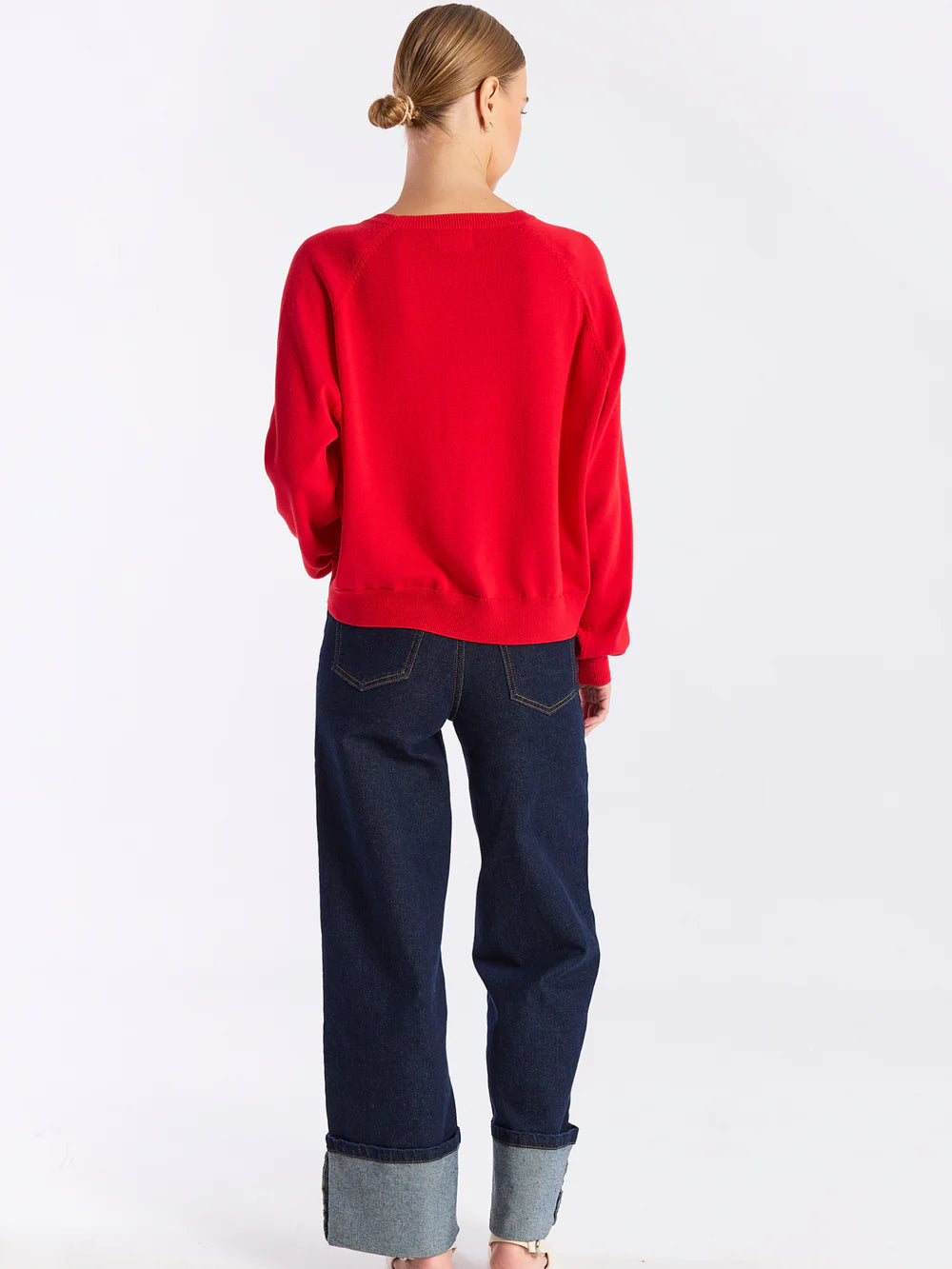 Merci Raglan Crew- Red