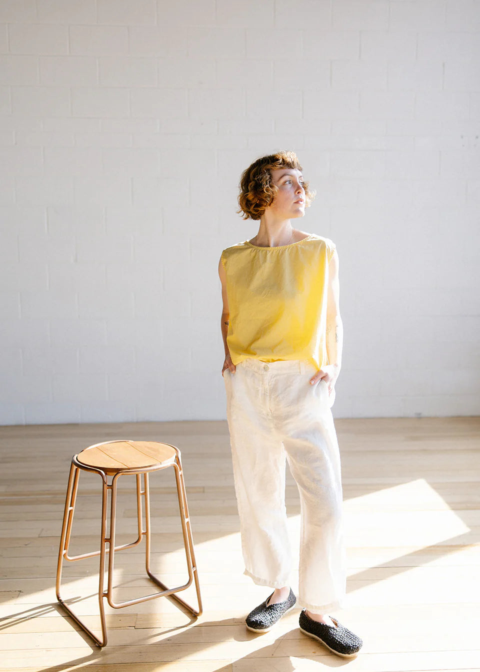 Metta Melbourne Remi Linen Jean in White