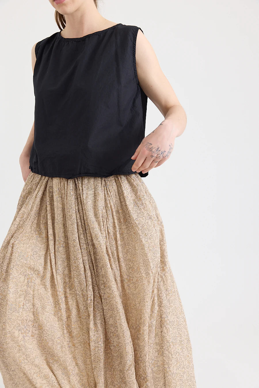 Ulla Skirt- Double Cotton Voile- Ginza Print
