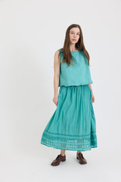 Anna Top-Cotton Poplin-Duck Egg