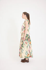 Anna Top-Cotton Poplin-Bouquet Print