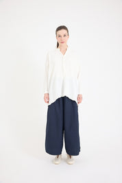 Metta Melbourne Coal Miners Shirt in Triple Gauze Cotton Off White