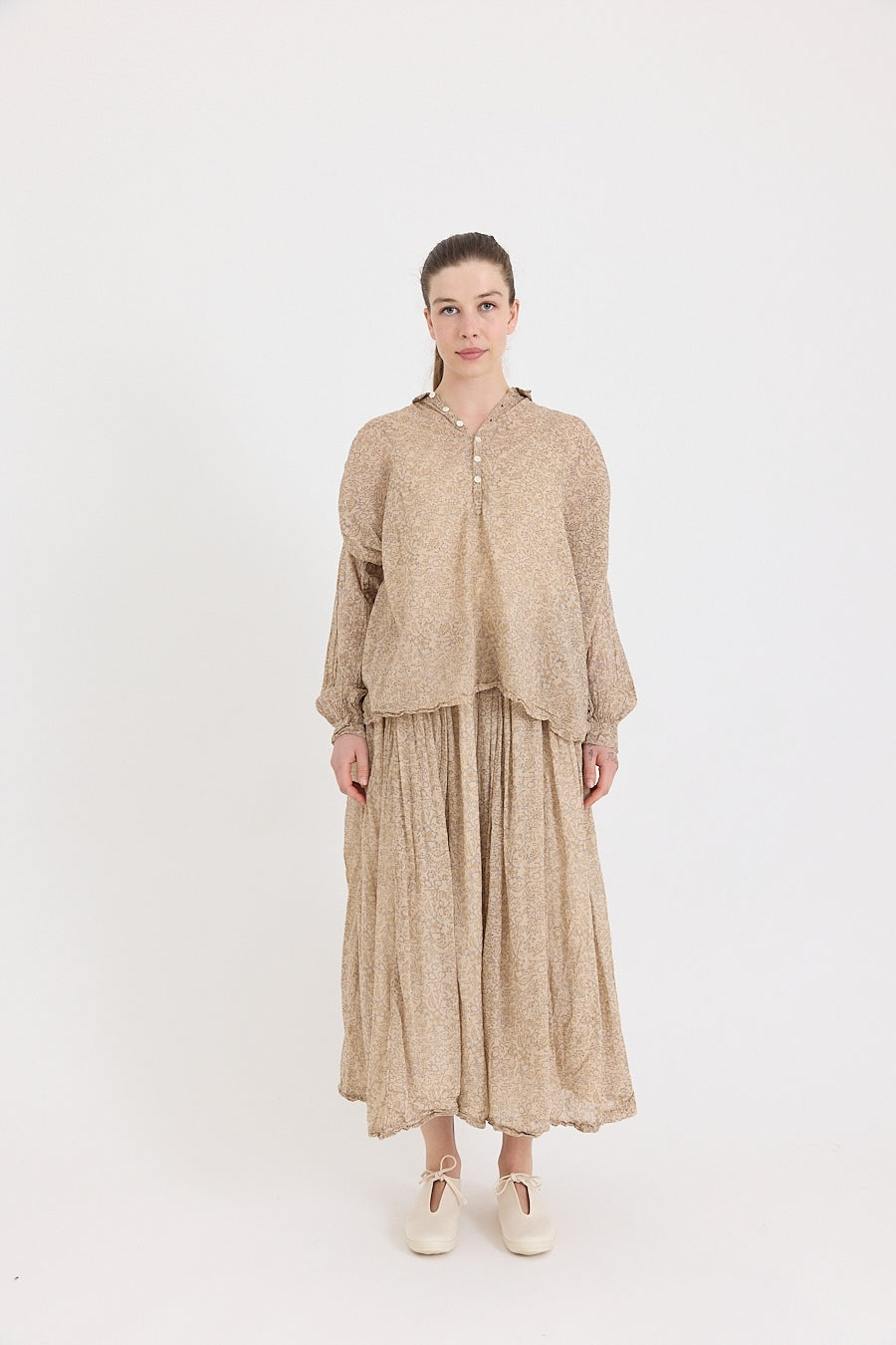 Ulla Skirt- Double Cotton Voile- Ginza Print
