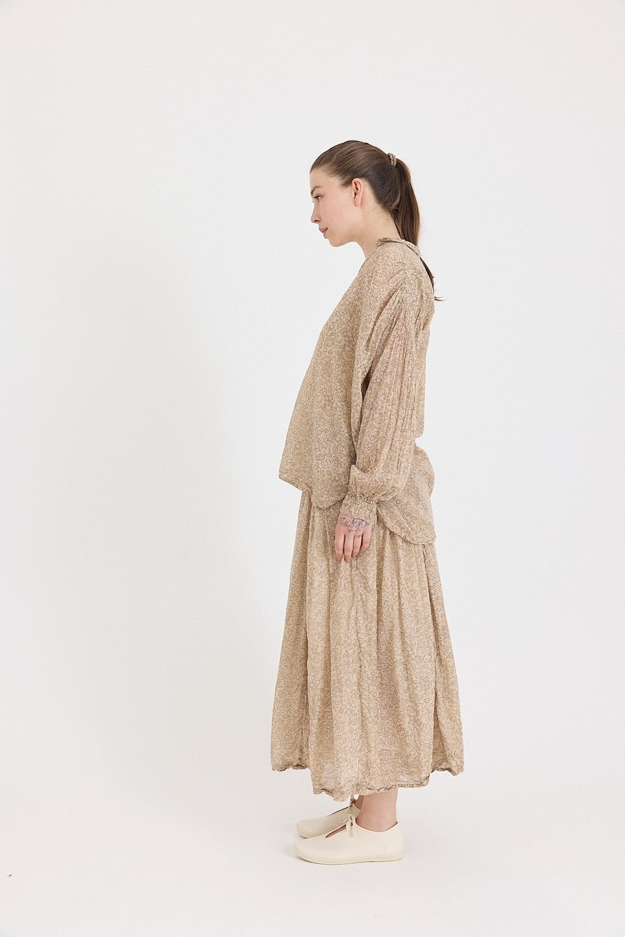 Ulla Skirt- Double Cotton Voile- Ginza Print