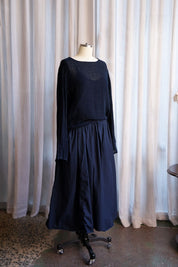 Lilly Top-Light Linen Gauze-Dark Navy