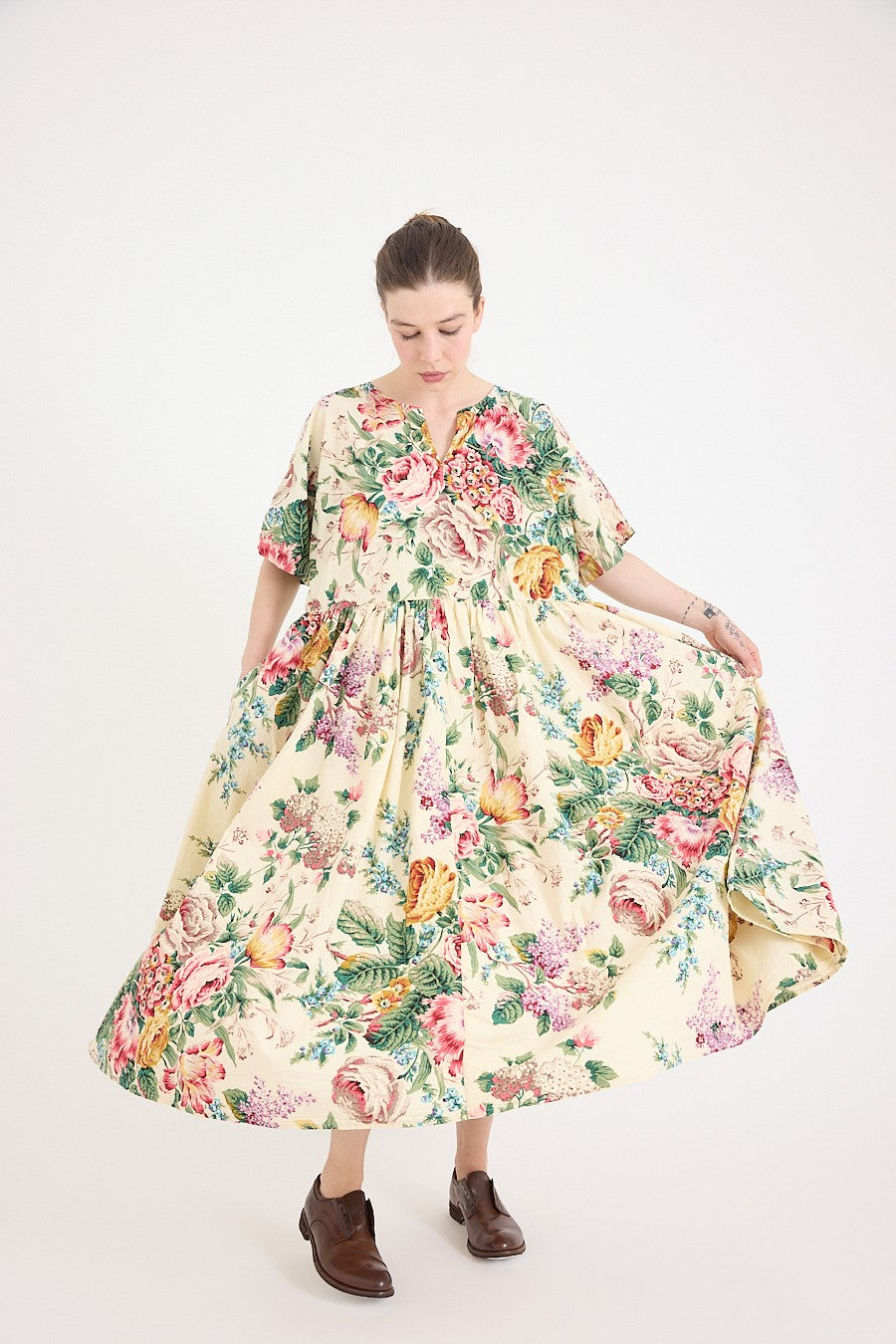 Paloma Dress- Bouquet Print