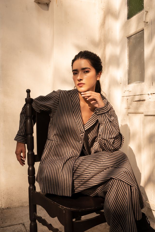 Mihi Short Jacket- Stripe