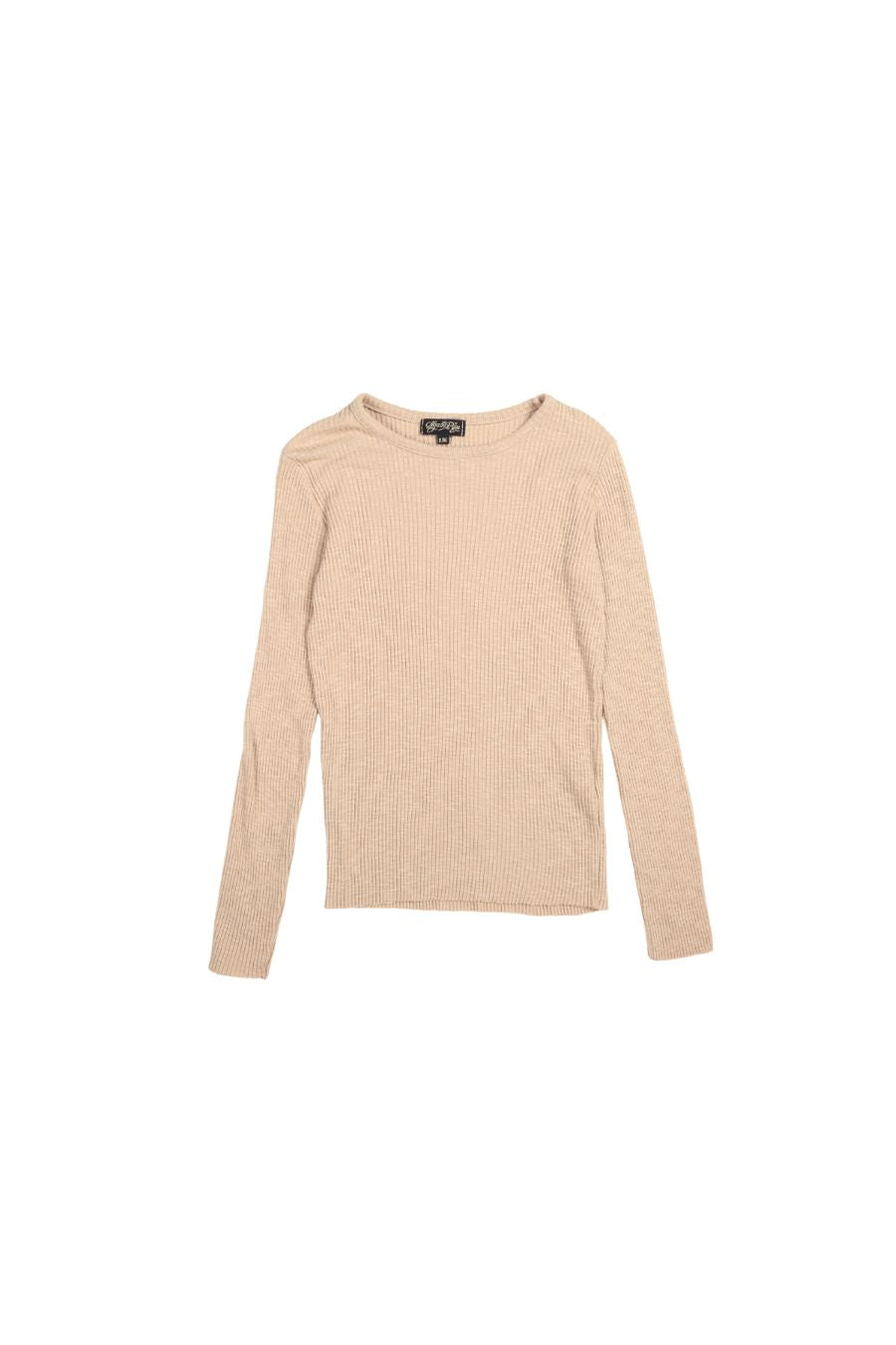 Mila Ribbed Top- Beige