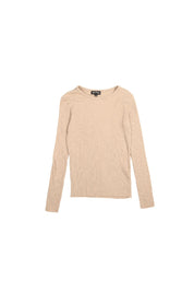 Mila Ribbed Top- Beige