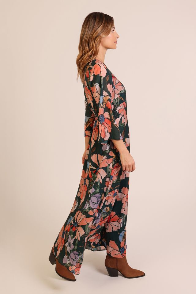 Millie Dress- Slow Motion Green Floral