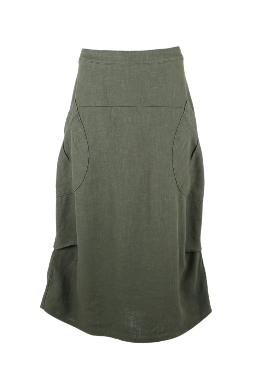Milwaukee Fiesta Linen Skirt- Khaki