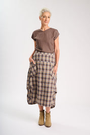 Olga De Polga Milwaukee Freya Skirt in Cookies & Cream Check