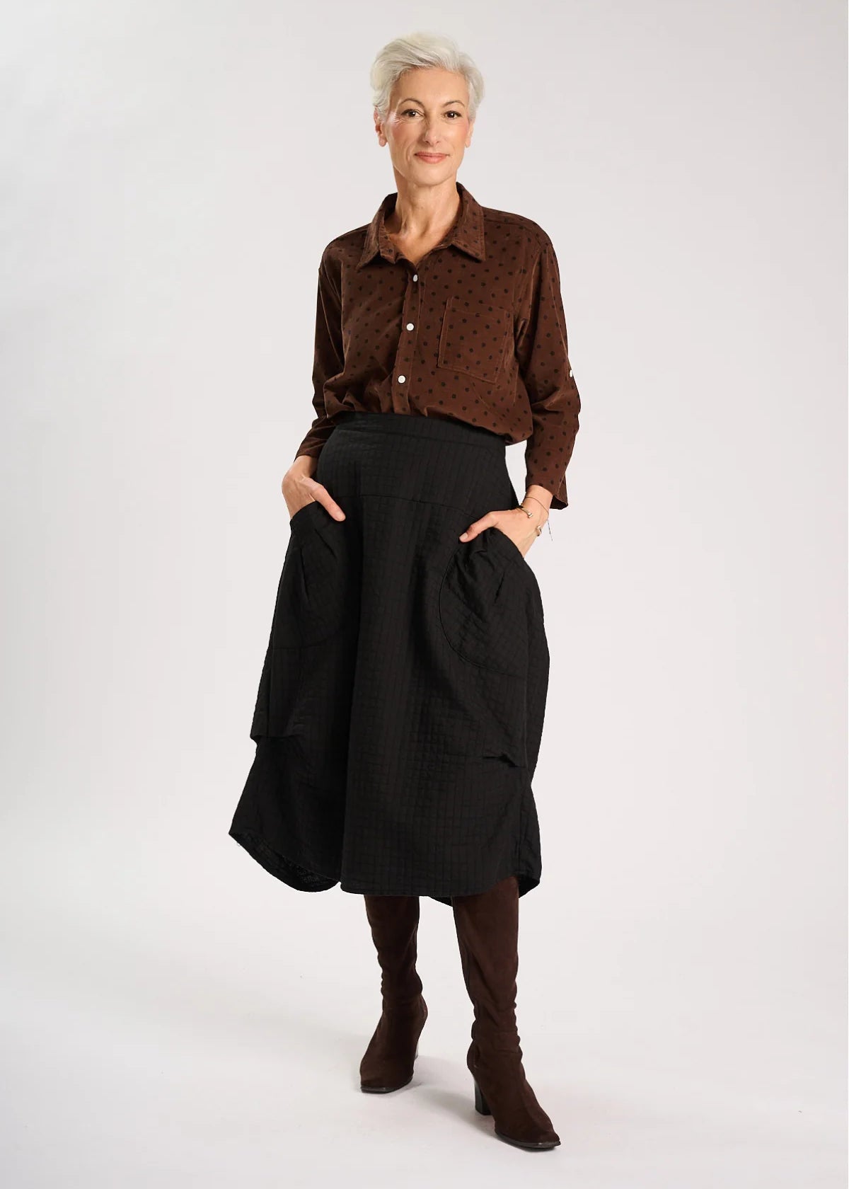 Olga de Polga Milwaukee Verona Cotton Skirt in Black