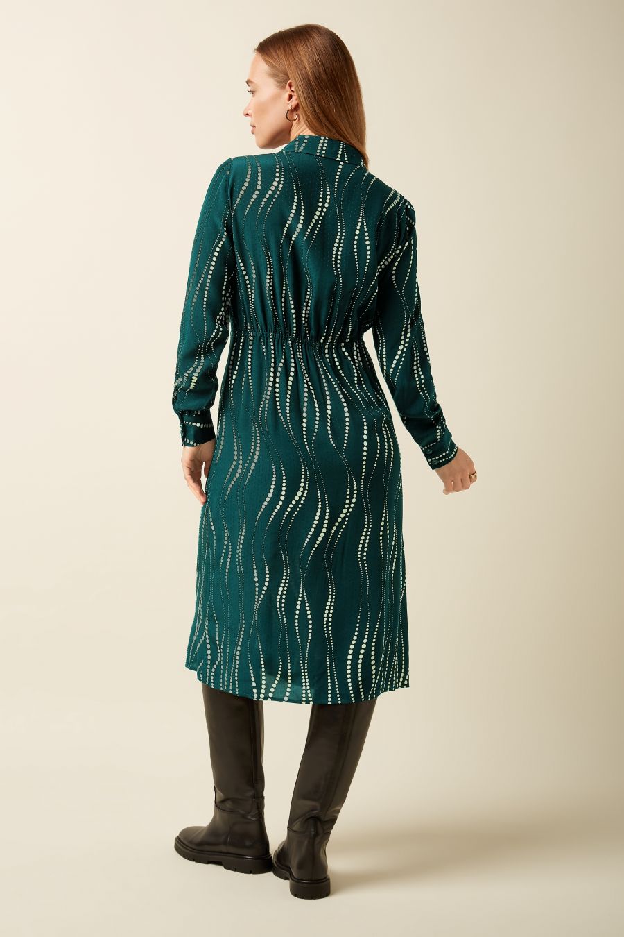 Mina Dress Twirl- Pine Green