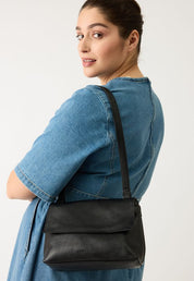 Mini Line Shoulder Bag- Black