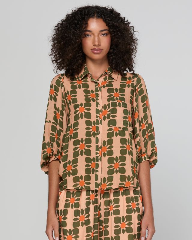 Boom Shankar Muzuki Shirt in Dahlia