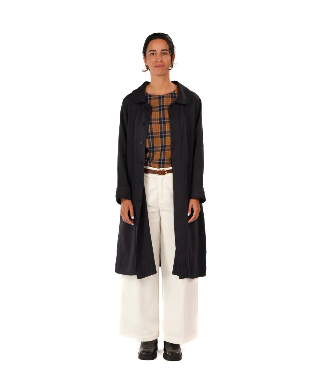 French Linen Jacket with Peter Pan Collar