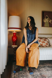 Montaigne French Linen Pants in toast