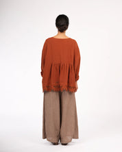 Embroidered French Linen Blouse
