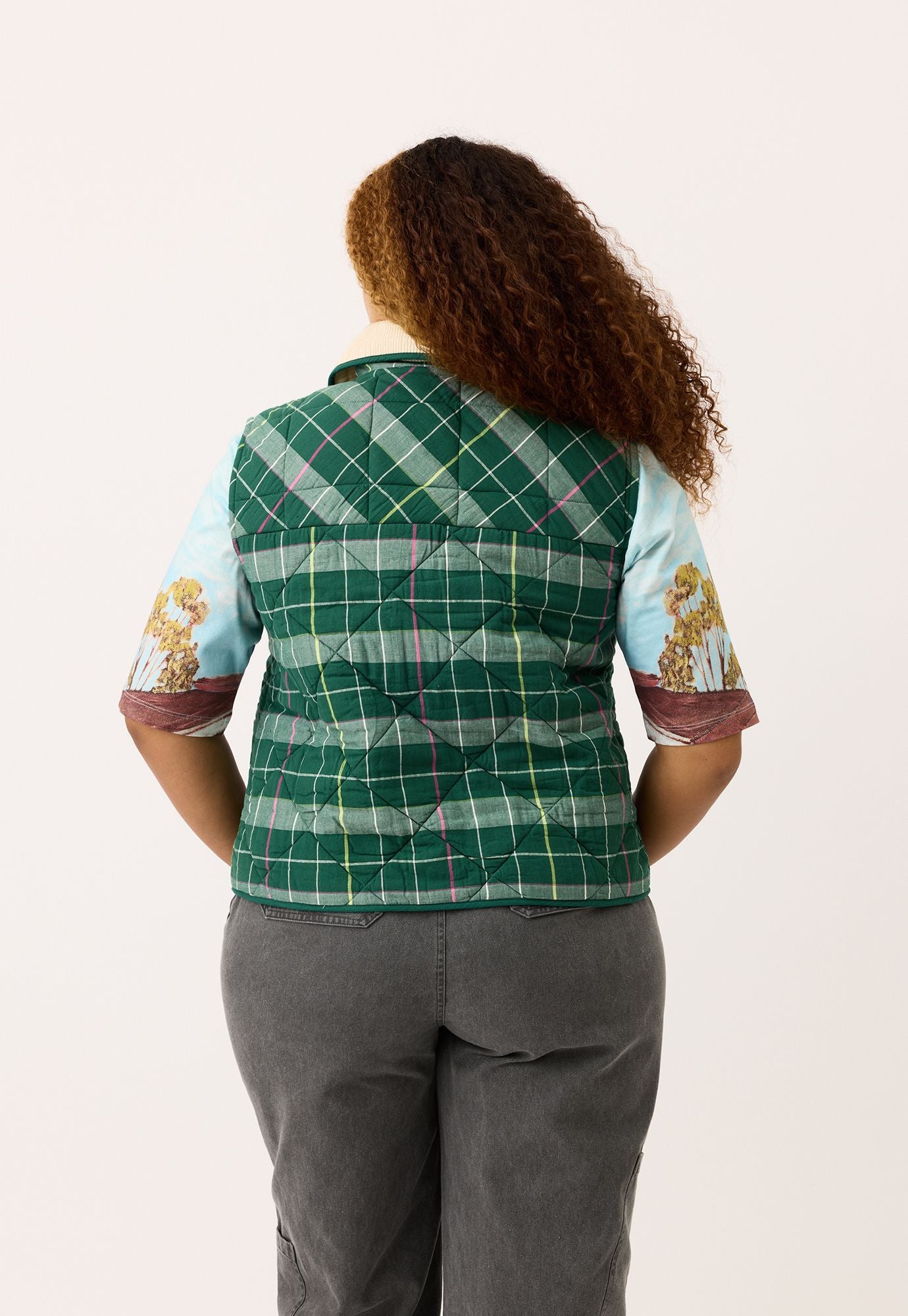 Mulla Vest- Fern Check