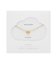 Multi Flower Bead Necklace- Gold