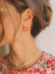 Tomato Stud Earrings
