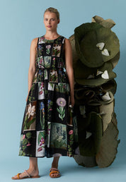 Nancybird Clementine Dress in Charcoal Archive Floral