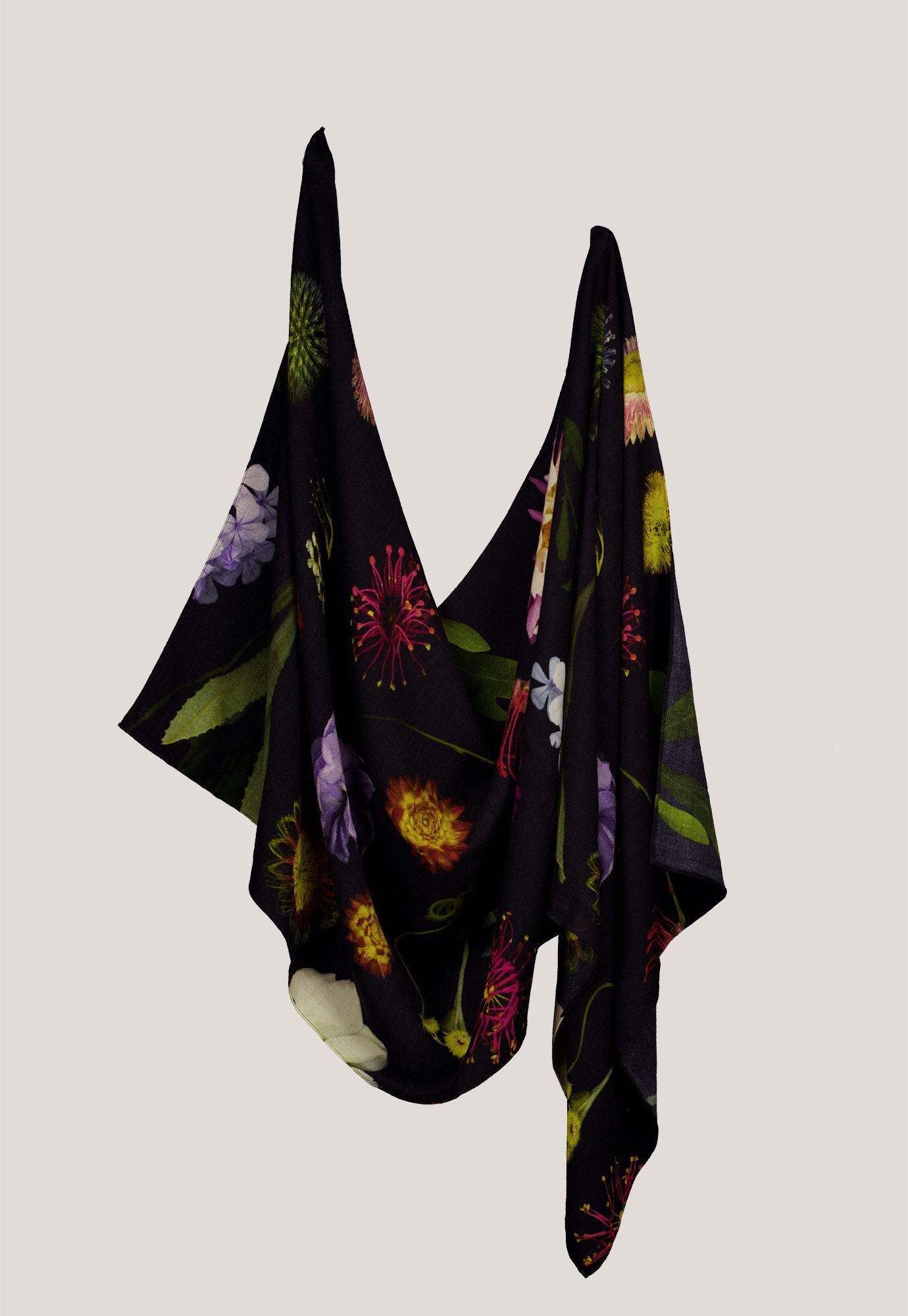 Wool Long Scarf- Floratone