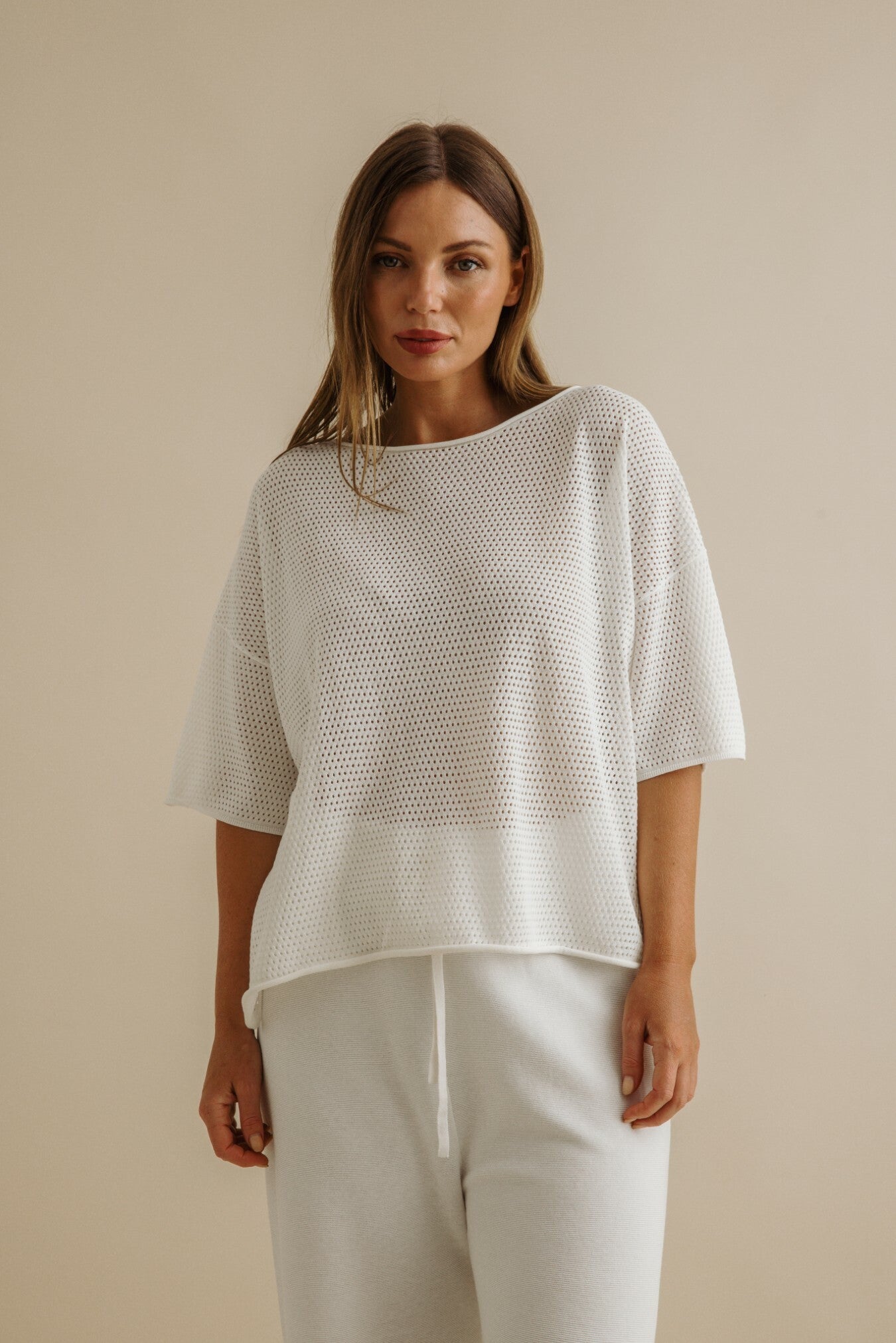 Nautilus Shortsleeve Pullover- Milk
