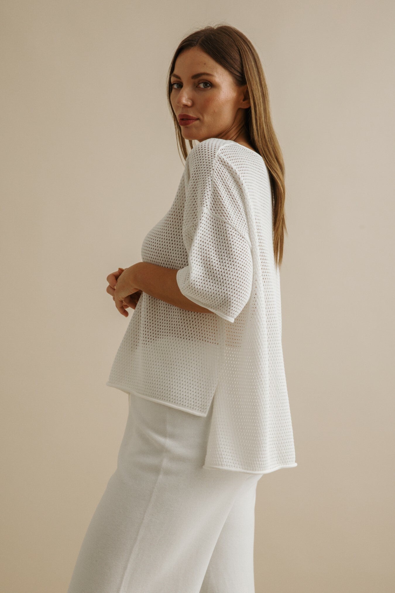 Nautilus Shortsleeve Pullover- Milk