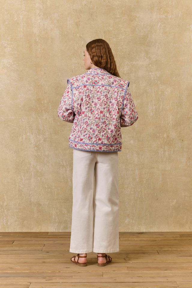 Nelina Jacket- Cream Floral Haven