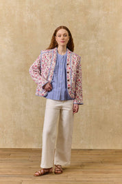 Nelina Jacket- Cream Floral Haven