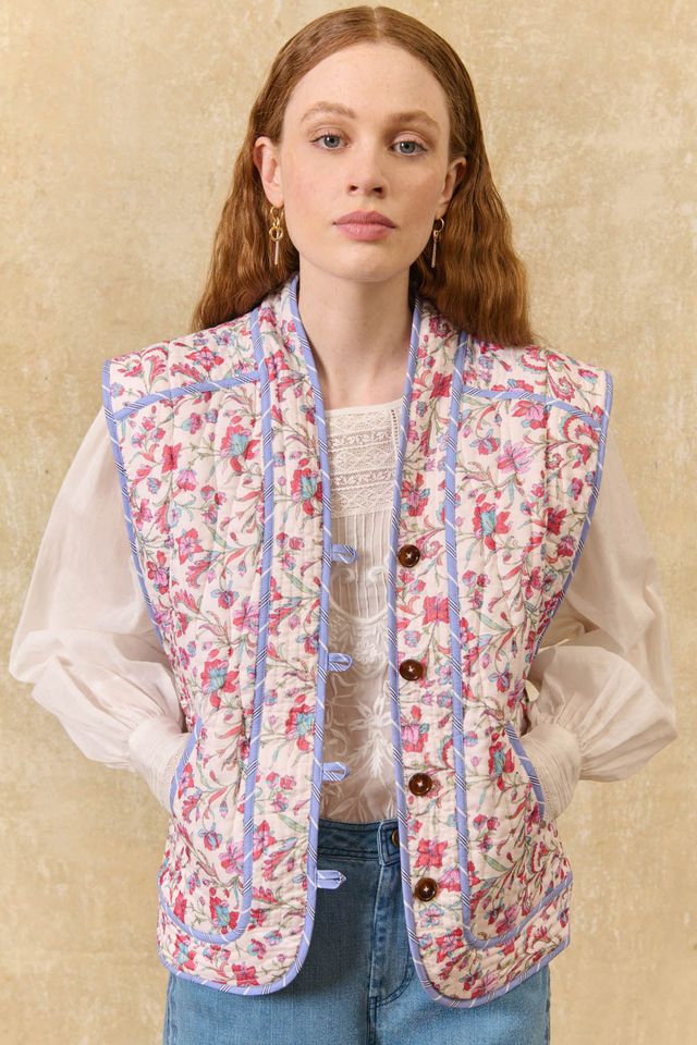 Nelina Jacket- Cream Floral Haven