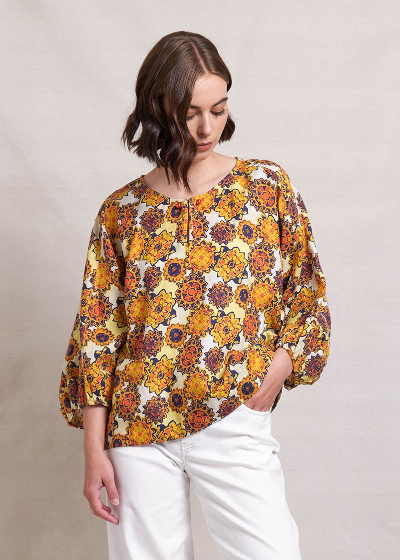 Neris Baubles Line Top- Marigold