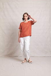 Simplici Tee- Fiesta Stripe