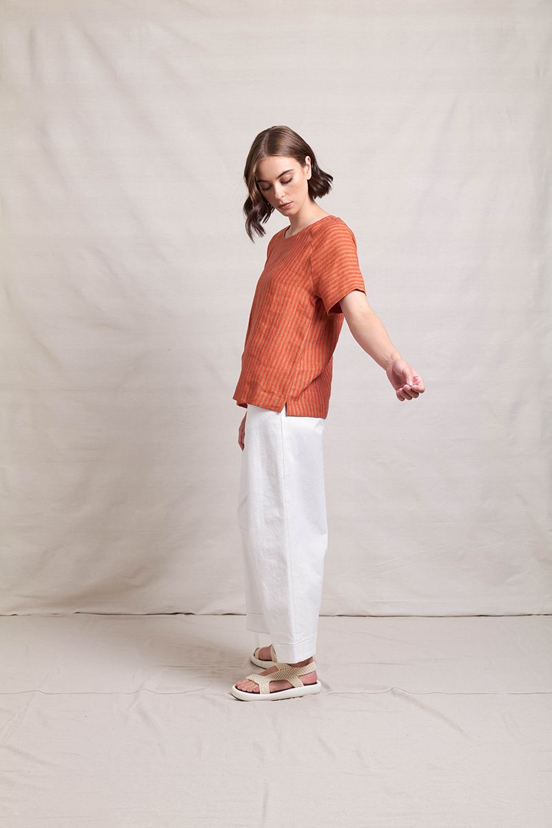 Simplici Tee- Fiesta Stripe
