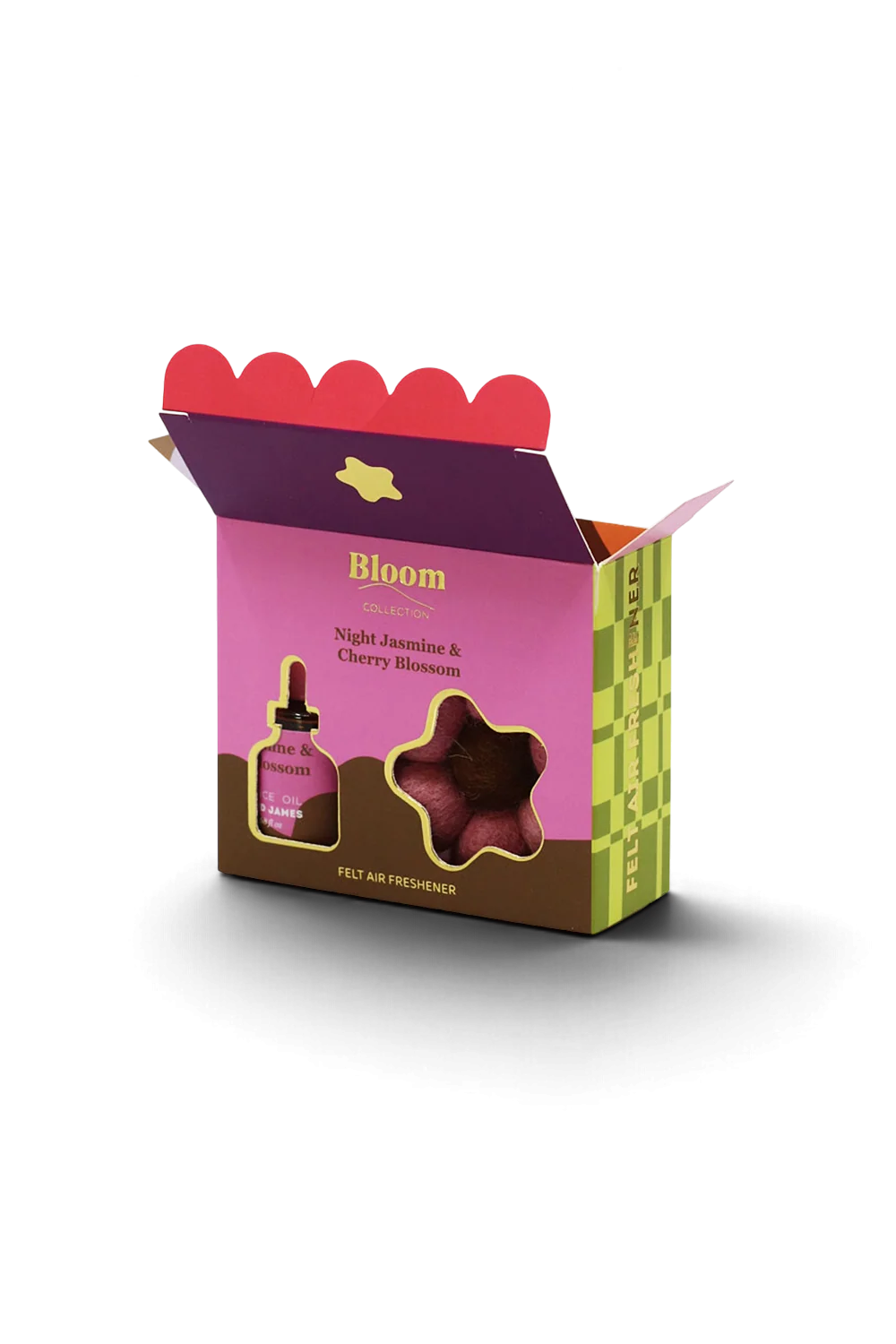 BLOOM Felt Air Freshener- Night Jasmine & Cherry Blossom