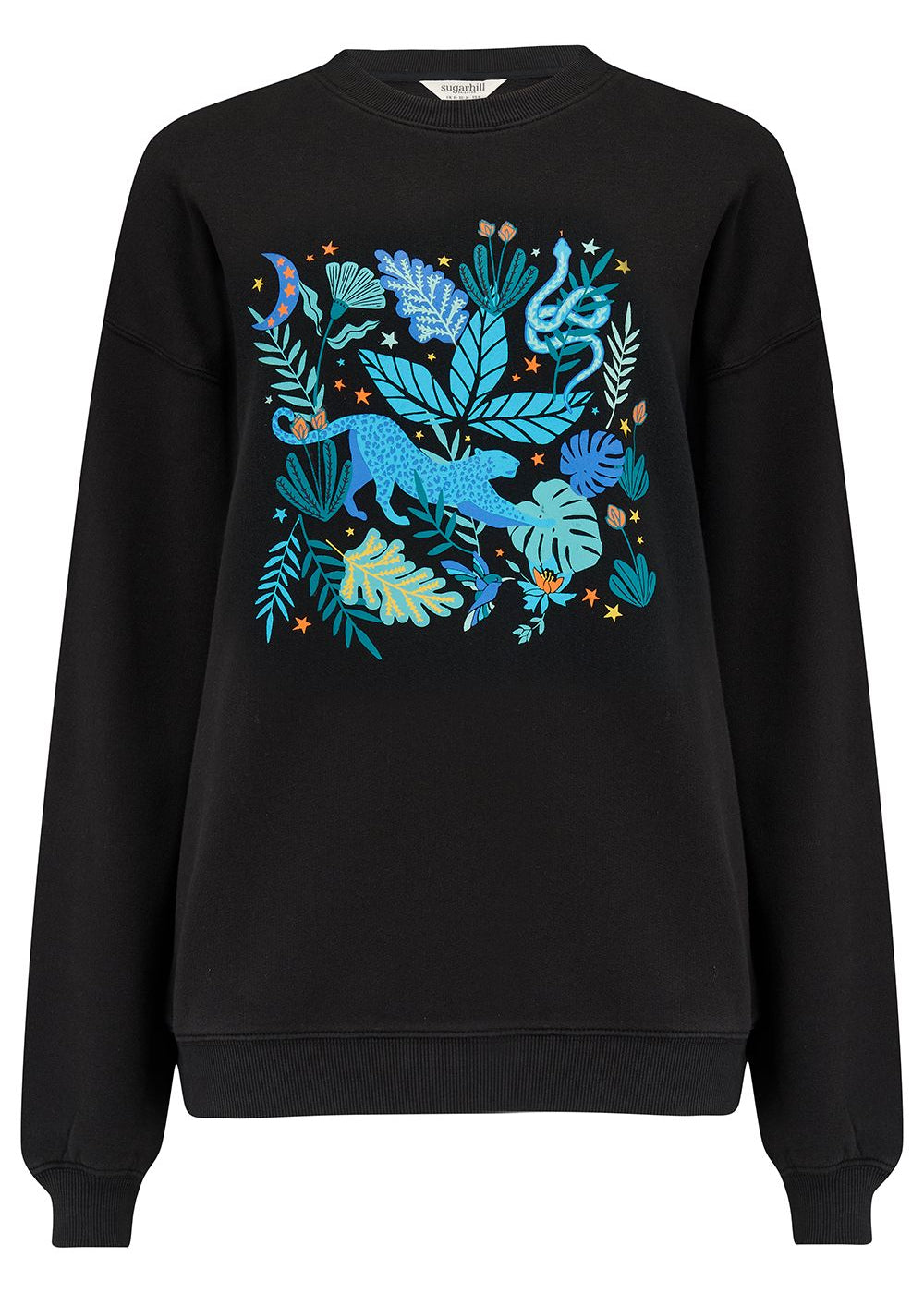 Sugarhill Brighton Noah Sweatshirt in Jungle Blues Print