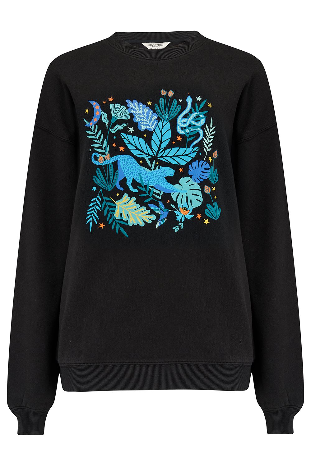 Sugarhill Brighton Noah Sweatshirt in Jungle Blues Print