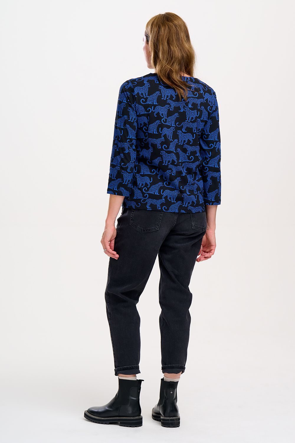 Noor Jersey Top- Leopard